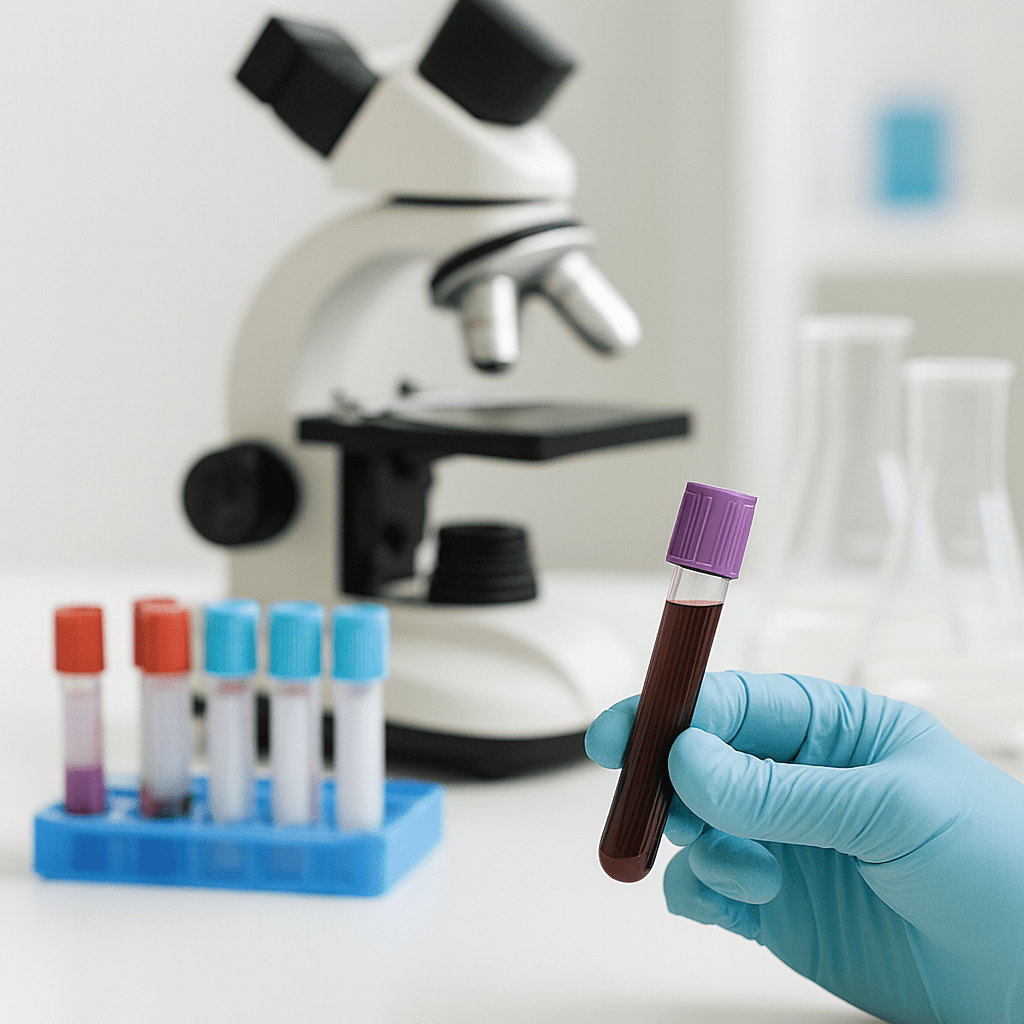 Symbol Laboranalyse – Reagenzglas/Blutprobe